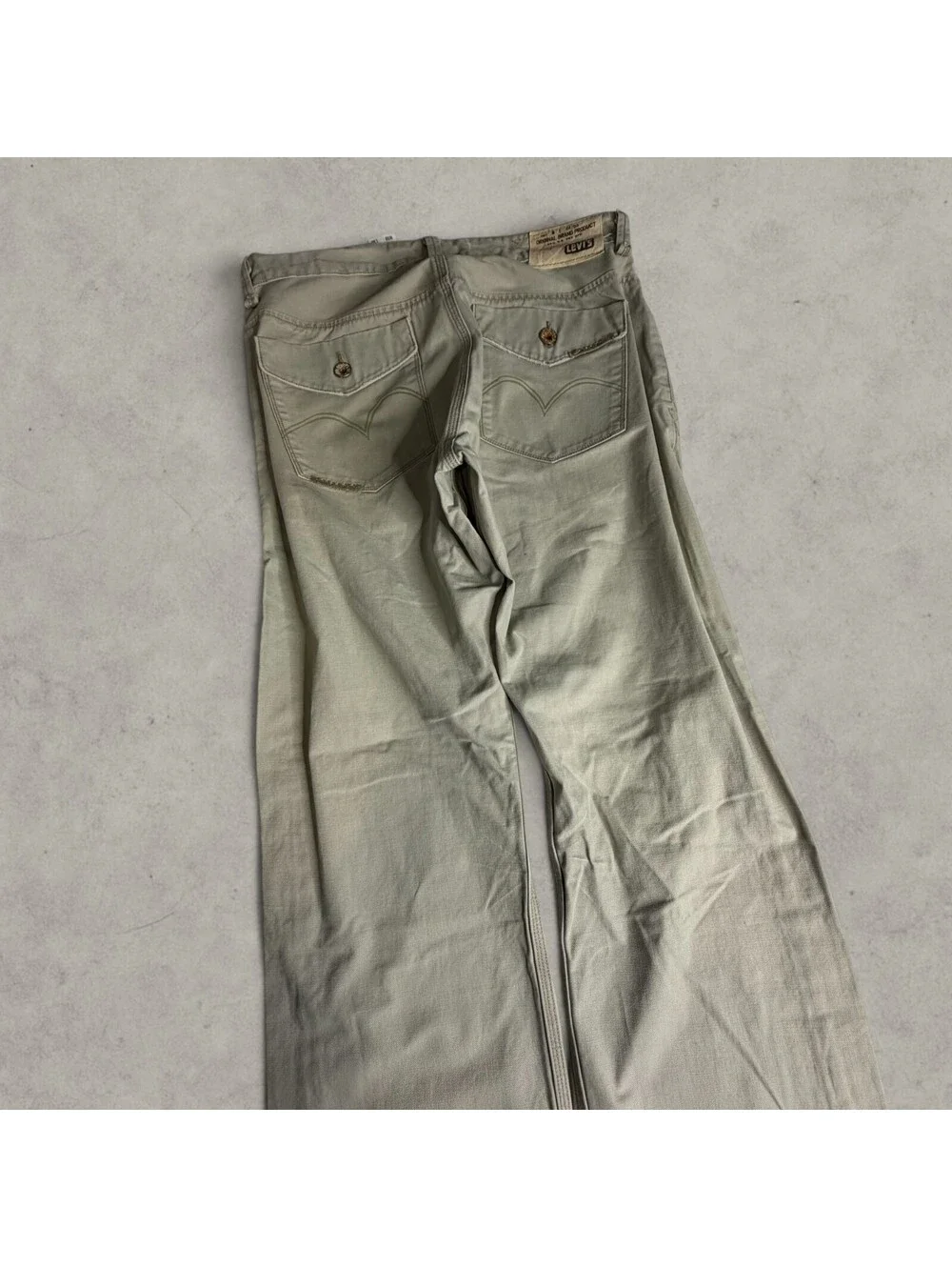 Levi's Tab Twills Beige Pants Slim Straight Legs Casual Pants Size 36x30